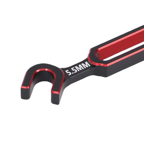 Tyenaza 4Pcs RC Wrench, 3.0 3.2 3.5 3.7 4.0 5.0 5.5 6.0mm Turnbuckle Nut Ball Joint Remover RC Universal Repair Tool for RC Crawler Car Boat (Red) - color: Red