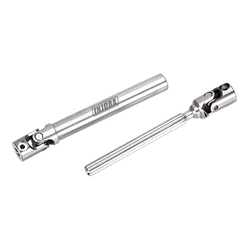 INJORA Black Steel Drive Shaft for 1/24 SCX24 Gladiator Dodge Power Wagon - color: Silver