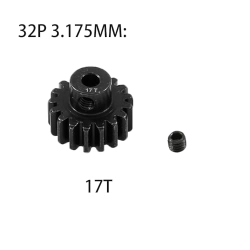 Metal Steel 3.175mm Shaft 32P Pinion Gear Set 15T 16T 17T 18T 19T Compatible with 1/10 Crawler Truck Traxxas Arrma HSP HPI AXIAL Tamiya LOSI RC Car Upgraded Parts - size: 15T 16T 17T 18T 19T