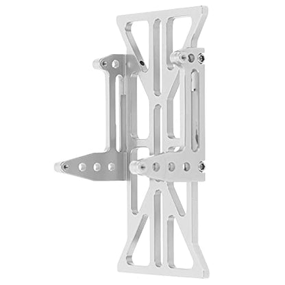 RC Car Battery Mounting Plate Aluminum Alloy Tray Compatible with Axial SCX24 90081 C10 1 24 Silver Color Easy Installation and Disassembly (Silver) - color: Silver