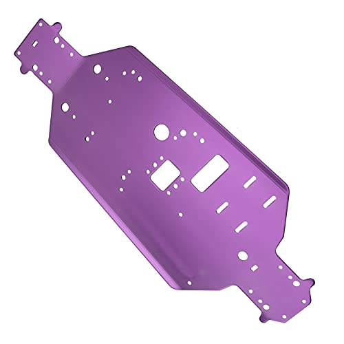 Aluminum Alloy 06001 Chassis Bottom Plate Frame Compatible with Redcat Racing HSP 94105 94106 94108 94109 1/10 RC Off-Road Buggy Car (Purple) - color: Purple