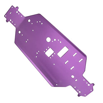 Aluminum Alloy 06001 Chassis Bottom Plate Frame Compatible with Redcat Racing HSP 94105 94106 94108 94109 1/10 RC Off-Road Buggy Car (Purple) - color: Purple