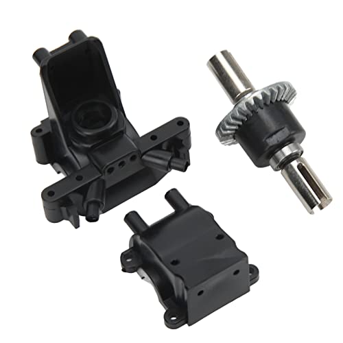 RC Gearbox Differential Set, Replacement Parts with Easy Install for 12428/12427 - Sturdy Plastic Cover, Stainless Steel Differential