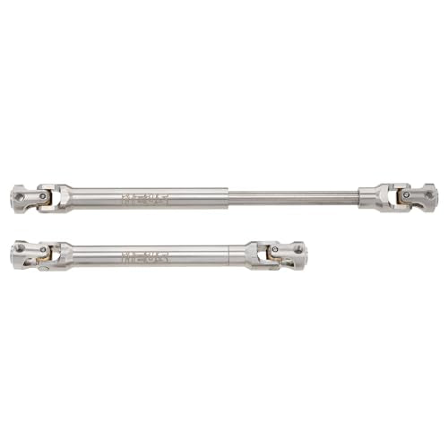 MEUS RACING 2pcs Universal Driveshaft for SCX10 SCX10 II Wraith TRX4 1/10 RC Crawler Upgrades Parts, 96-143mm - size: 96-143mm