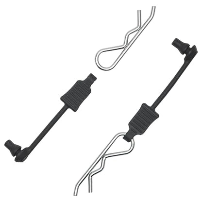 Serpent 4Pieces Universal RC Car Body Clips with Anti-Lost Leash Retainers, Heavy Duty 1.8mm Stainless Steel R-Pins Suitable for General 1/7, 1/8, 1/10 Remote Control Trucks