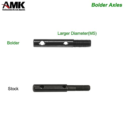 Thicker UTB10 Portal Stub Axles Harden Steel Capra Drive Shaft 1/10 Scale Accessories for RC Rock Crawler Axial Capra 1.9 SCX10 III Upgrades(2 Set(4Pcs)) - color: 2 Set(4pcs)