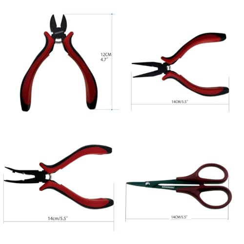 VENOMRC-11IN1 RC Tools Kits Box Set Screwdriver Pliers Hex Repair for Helicopter Multirotors/RC CAR,Remote Control Car/Airplane(Black-RED)