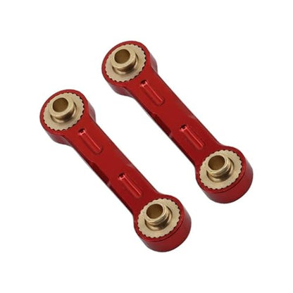 RC Crawlers Components For Tamiya For TT02 TT-02D 1/10 Aluminum Ball Bearing Crank Steering Assembly Link Set Replacement RC Car Accessories Drift Parts(Red)