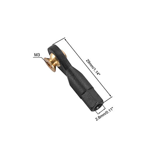 uxcell 10Pcs M3 3.0xL29mm Lever Steering Linkage Tie Rod End Ball Head End without Screws and Nut for RC Robot