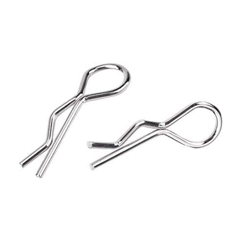 50PCS Stainless Steel RC Body Clips Pins, 1/10 1/12 1/16 Scale Metal RC Car Body Clip Pins for RC Car Truck Cler