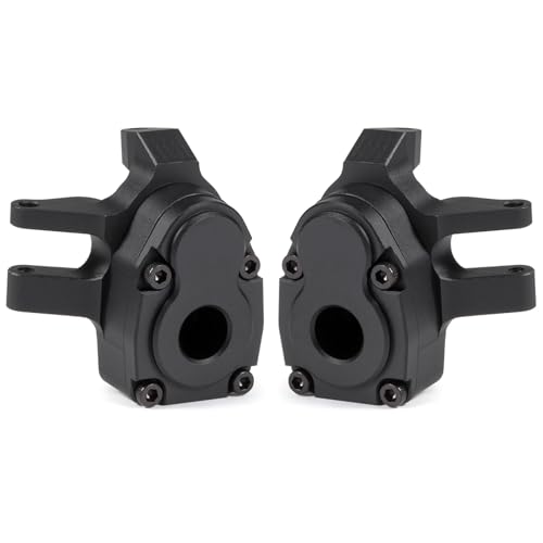 Aluminum Portal Steering Knuckle Caps Portal Cover for SCX10 III AR45P Capra F9 Supershafty CP44 CP43 Portal Axle (Black)