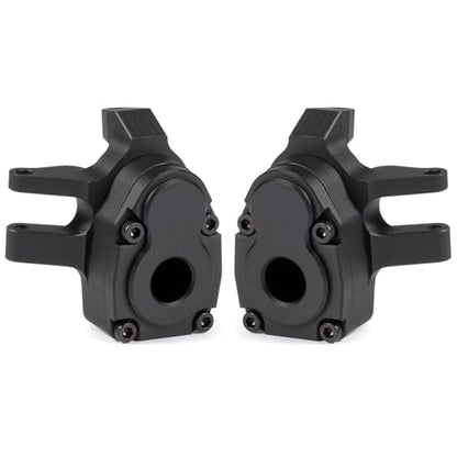 Aluminum Portal Steering Knuckle Caps Portal Cover for SCX10 III AR45P Capra F9 Supershafty CP44 CP43 Portal Axle (Black)