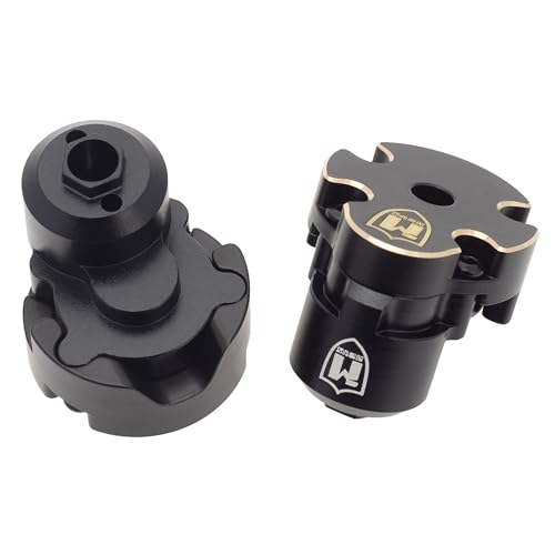MEUS RACING 47.5g Ascent 18 Brass Rear Portal Cover for Brushed Redcat Ascent-18 1/18 RC Crawler Upgrades Parts, 23.75g/pc(Rear Portal Cover)
