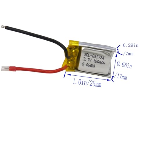 Blomiky 2-Pack 3.7 Volt - 150mAh Li-Poly Pack Replacement for S yma S107 / S107G Helicopter Some Mini RC Cars / S107G Battery 2