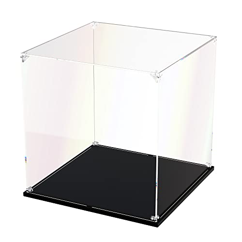 Clear Acrylic Display Case, Self-Assemble Showcase for Collectibles, Action Figures, Dolls- Alternative Glass Box for Commemorative Gifts (11x11x11 inch, 28x28x28 cm) - size: 11x11x11 inch, 28x28x28 cm
