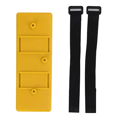 RC Plastic Battery Box, Plastic Battery Tray Case with Nylon Cable Ties, 49x145x8mm Internal Size, Lightweight Chassis Mount for SCX10 D90 90046 RC Vehicles (Yellow)