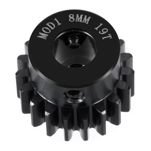 LSG 8mm M1 16T 17T 18T 19T 21T 24T 26T 27T 29T Steel Pinion Gear | for 1/5 X-MAXX RC Model Car Buggy Truck Hardened Steel 8mm Shaft Motor M1 Pitch Gears Upgrade Parts - size: 19T