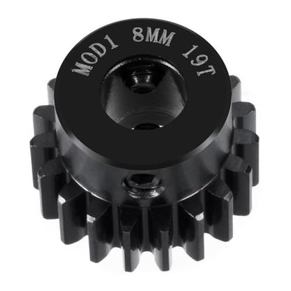 LSG 8mm M1 16T 17T 18T 19T 21T 24T 26T 27T 29T Steel Pinion Gear | for 1/5 X-MAXX RC Model Car Buggy Truck Hardened Steel 8mm Shaft Motor M1 Pitch Gears Upgrade Parts - size: 19T