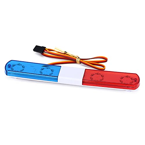 Multi-Function LED Police Flash Light Bar Lamp for 1/10 1/8 1/12 RC Model Car WPL D12 HSP TRX4 Tamiya CC01 D90 SCX10 (145mm Red & Blue) - color: 145mm Red&Blue