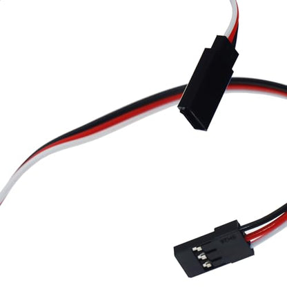 3-Pin Servo Extension Wire Lead Female to Male, JR Plug Connector, RC Servo Extension Wire Connectors, Remote Control Parts for RC Car Drone Quadcopter Aircraft ETC. (30cm-5pcs) - style: 30cm-5pcs
