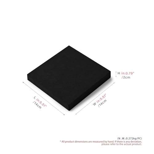 Oirlv Black Microfiber Jewelry Stud Earring Tray | Soft Premium Microfiber Material, 5.51"X5.51"X0.79" with Stud Earring Slots, Elegant Black Finish, Perfect for Retail - style: P13718