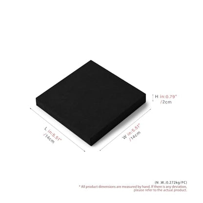 Oirlv Black Microfiber Jewelry Stud Earring Tray | Soft Premium Microfiber Material, 5.51"X5.51"X0.79" with Stud Earring Slots, Elegant Black Finish, Perfect for Retail - style: P13718