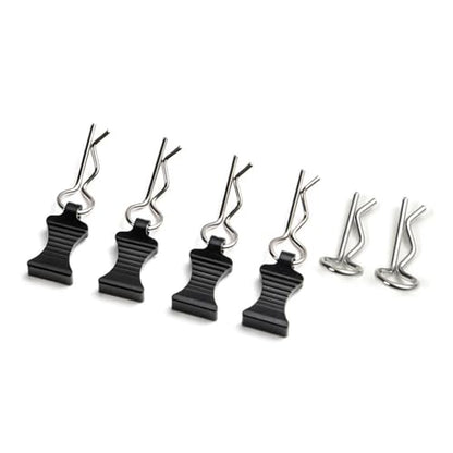 RC Car Replacement For RC Model Vehicle 1/5 1/6 1/8 1/10 1/12 1/18 1/24 4PCS R Body Clips With Pull Tabs Remote Control Car Parts(Black 3) - color: Black 3