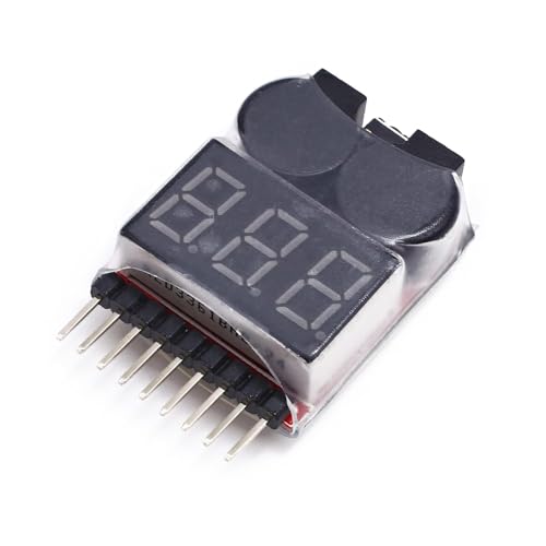 2Pcs Low Voltage Buzzer Lipo Alarm Piezo Tester Checker Warner Saver Voltage 1-8S Lipo Li-ion LiMn Li-Fe Battery Monitor Checker