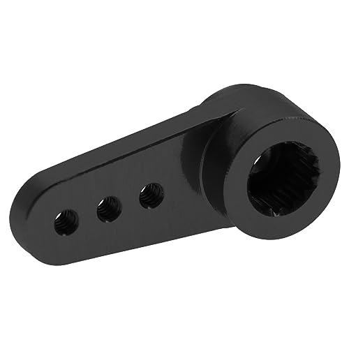 3Pack Aluminum 15T Servo Arm RC Mini Servo Horns Compatible with Emax ES08MA Servo Fit for Axial SCX24 1/24 RC Crawler (Black) - color: Black