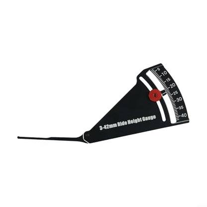 Aluminum RC Car Height Gauge 3-42mm Adjustable Ride Height Wheel Camber Ruler Tool for On-Road Off-Road Trucks and Buggies Repair