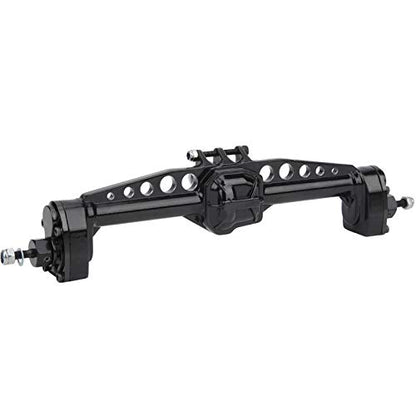 Metal Rear Portal Axle Assembly, Upgraded Bevel Gear Set with 8.7in Length for 1/10 SCX10 III RC Crawler (Black