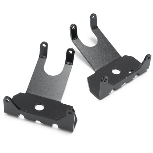 2PCS RC Car Aluminum Axle Protector Chassis Armor Front & Rear Skid Plate Compatible with 90018 90048 90053 1/10 RC Crawler Car Upgrades (Black) - color: Black