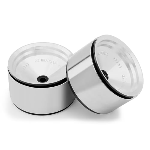 2.2" Heavy Beadlock Wheels, 9mm Offset for TRX4 SCX10 | Vintage Style Aluminum Beadlock Wheels Hubs for 1/10 RC Crawler VS4-10 Gen7/8 Upgrades