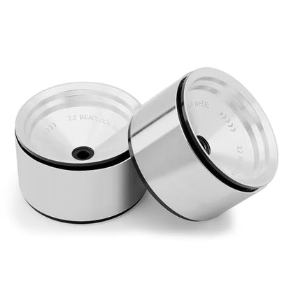2.2" Heavy Beadlock Wheels, 9mm Offset for TRX4 SCX10 | Vintage Style Aluminum Beadlock Wheels Hubs for 1/10 RC Crawler VS4-10 Gen7/8 Upgrades