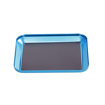 Replacement Part For Rc Accessories Large Model Car Repair Tools Blue Tool Rack Magnetic Aluminium Alloy Tray Disc Screw Parts - (Color: Blue) - color: blue