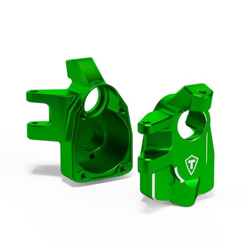 TREAL Aluminum 7075 Front Steering Knuckles Inner Portal Covers (2pcs) for Axial 1/8 AXP8 Gilamon(Green) - color: Green
