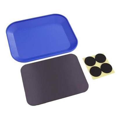 RC Car Models Parts for Axial for SCX10 1/10 RC Car Upgrade Parts Screw Tray with Pad Magnet Disk Storage Plate Crawler Airplane Boat Repair Tool(Blue) - color: Blue