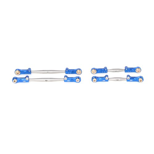 LCX Racing 1/10 RC Crawler Car Stainless Steel Suspension Front Steering Link Set Rear Link Set 4pcs for RC Truck Arrma Fury, Upgrades Parts Accessories (Blue) - color: Blue