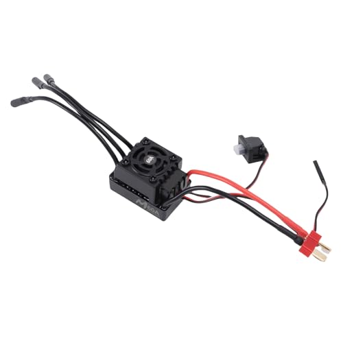 Rainproof Brushless ESC with Cooling Fan, Smooth Control for 1/10 1/12 /14 RC Cars, AllWeather Ready for RC Car Enthusiasts