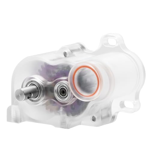 LCG Metal Transmission Gearbox with Motor Gear for SCX10 TRX4 RC4WD Capra 1/10 RC Crawler Upgrade Part (Transparent)