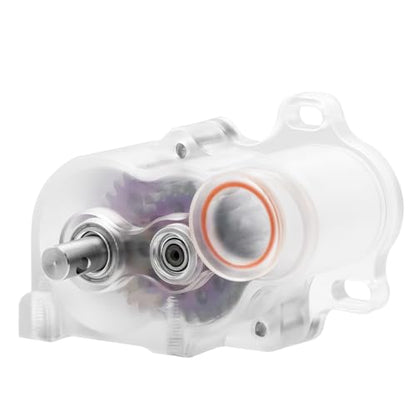 LCG Metal Transmission Gearbox with Motor Gear for SCX10 TRX4 RC4WD Capra 1/10 RC Crawler Upgrade Part (Transparent)