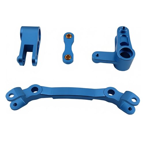 Aluminum Steering Bellcrank for ARRMA Granite Senton Typhon Big Rock (Blue) | 1/10,3S,Outcast Kraton 4S,AR340132 ARAC3020 ARA340179,CNC Steering Rack,High Strength,Precision Fit,RC Upgrade - color: Blue