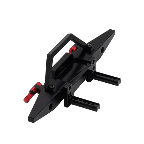 for MN128 MN 128 Metal Front and Rear Bumper with Tow Hook 1/10 RC Crawler Car Upgrade Parts Accessories(Front Rear Black)
