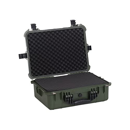 MEIJIA All Weather IP67 Waterproof Hard Camera Case,Hard Protective Case,Hard Case with Customizable Foam,Fit Use of Drones,Camera,Equipments,Pistols(Green,19.78x15.77x7.41inches) - color: Green, size: 19.78x15.77x7.41inches