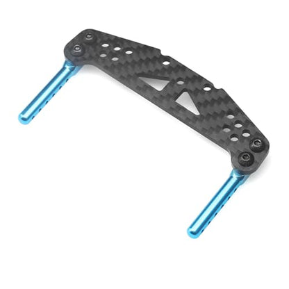 Carbon Fiber Front Rear Shock Tower Damper Stay with Body Post Mounts Compatible for Tamiya TT01 TT-01 1/10 RC Car Upgrade Parts