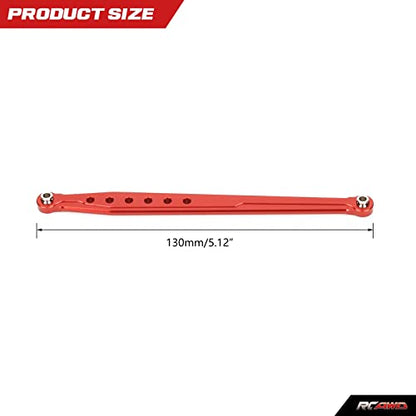 RCAWD Lower Suspension Links Set 4pcs for RedCat 1/10 Everest Gen7 Pro/Sport RC Crawler Links Rod Aluminum Linkage Rod Arm Set Upgrade Part Red - color: Red