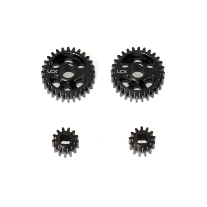LCX Racing 1/8th RC Crawler Car Hard Steel Front Rear Axle Portal Drive Gear Set 32P 28T/13T for Axial AXP8 Gilamon 2.2，Upgrades Parts Accessories