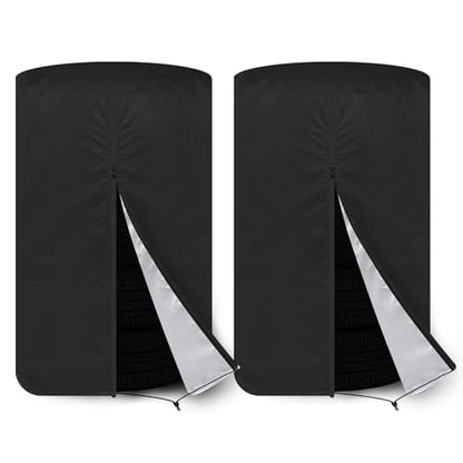 KALINCO Tire Cover, Waterproof Tire Storage Bag, Dust-Proof Seasonal Tire Cover, Fits up to Diameter 28" Tires, 2 Pack - size: Fits up to 28" Tires
