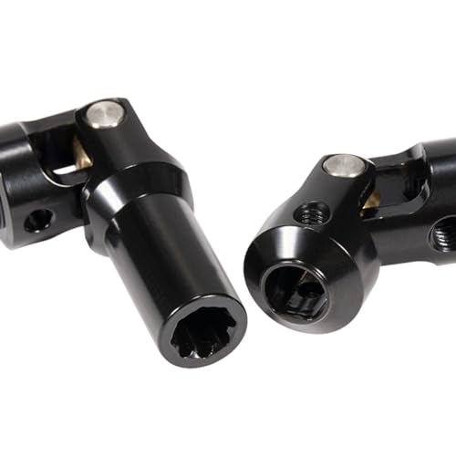 2pcs Steel Driveshaft 68-229mm Cut-to-Length for 1/10 SCX10 RC Crawler | Upgrade your 1/10 crawler with durable universal joint shafts.Severable design fits LCG rigs Capra Chassis.Easy DIY install. - color: 2pcs Black