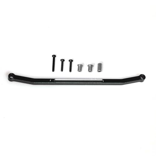 Aluminum Steering Pull Rod RC Upgraded Parts for LOSI 1/18 Mini LMT 4X4 Brushed Monster Truck RTR-LOS01026 RC Car, Black - color: Black Steering Rod
